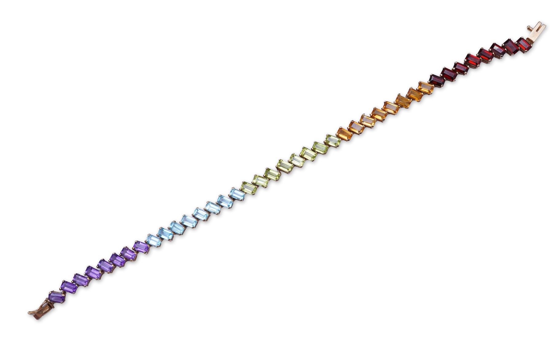A multi-gem line bracelet